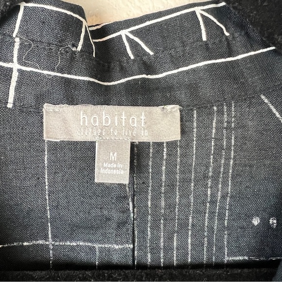 Habitat Art Deco Print Button Front Tunic Top - Picture 5 of 6